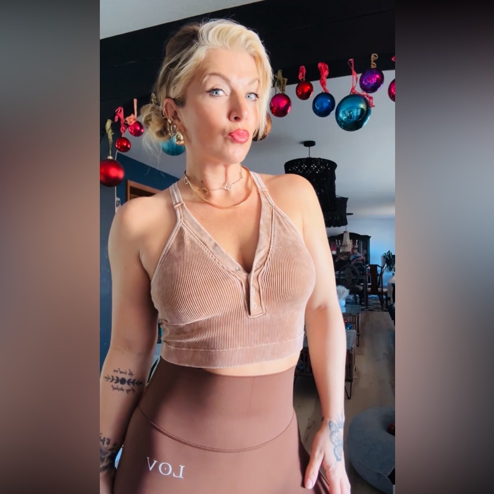 Brown LOV bra/ top